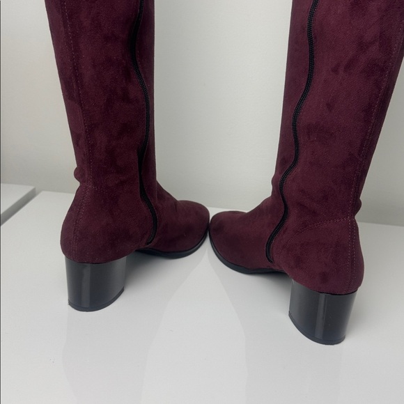RON WHITE Rapisardi Elegant Burgundy Knee-High Boots size 40 - Picture 8 of 8